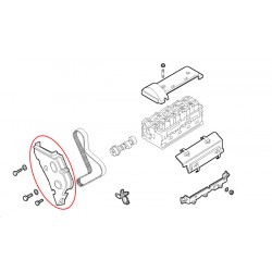 Courroie trapézoïdale à nervures pour pompe à eau IVECO DAILY 35S et 35C  2,8L