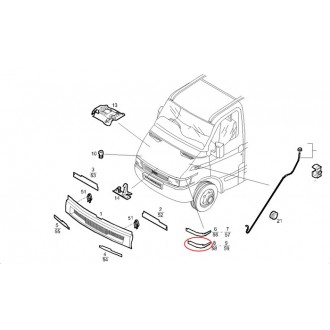 baguette aile avant gauche iveco daily 504058642