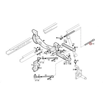 barre de torsion iveco daily 35c 50c gauche 1300 29mm