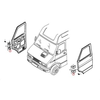 IV93902097 chaniere de porte cabine iveco