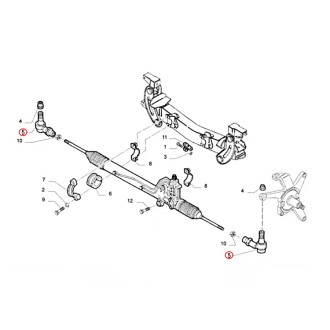 IV42534911 rotule de barre de connexion train avant iveco daily