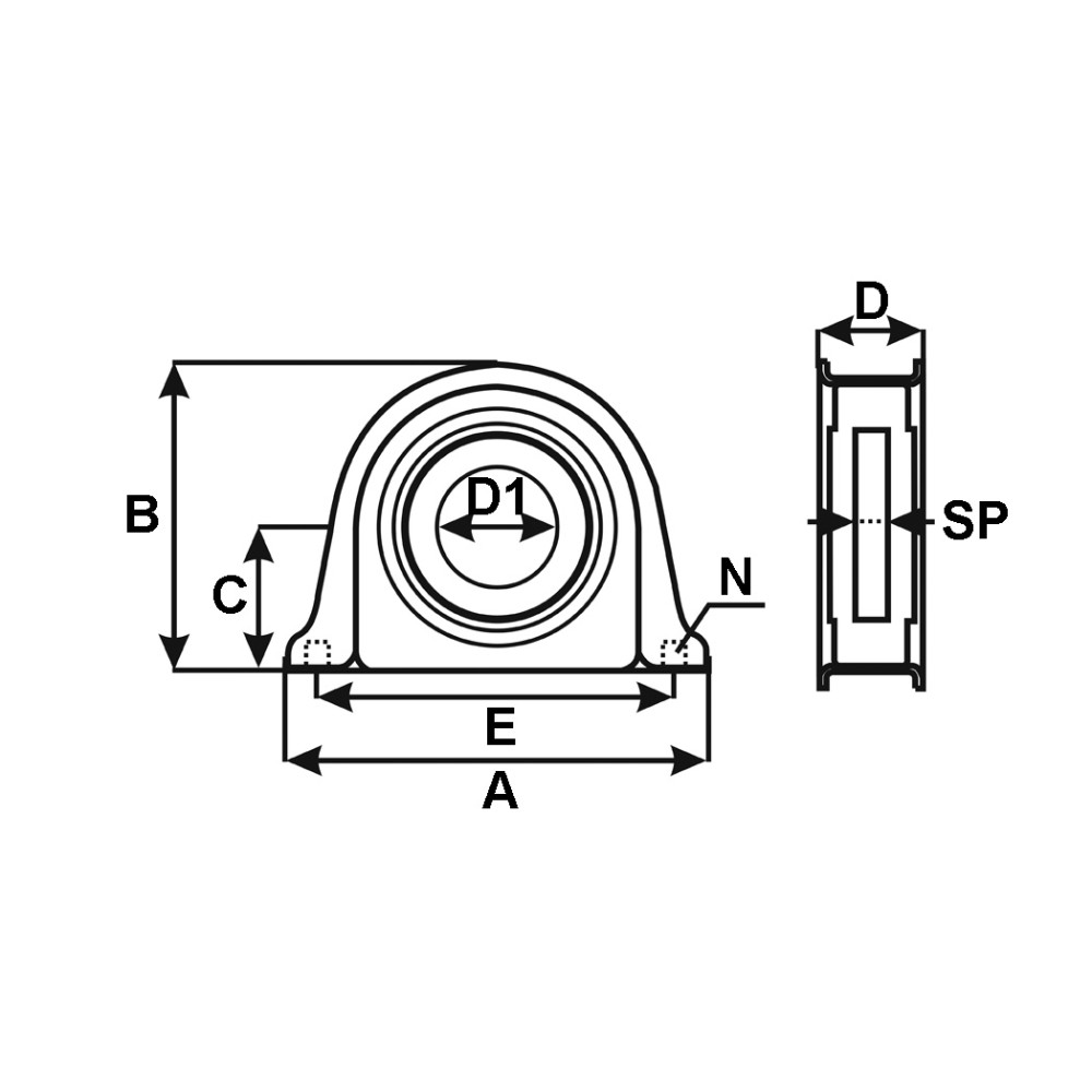 Palier De Serrage UC207 35x72x42,9 Mm - Pour Charges élevées, Fixation Facile Sur Arbre