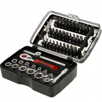 DELAMAN 94 pcs Coffret cliquet douille Outils de réparation