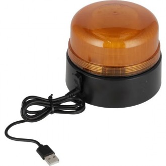 Gyrophare led orange autonome et magnétique rechargeable sans fil