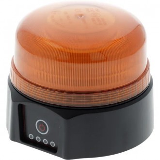 Gyrophare led orange autonome et magnétique rechargeable sans fil