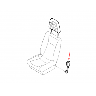 Dispositif d'attache de ceinture de sécurité pour Iveco Daily depuis 1999