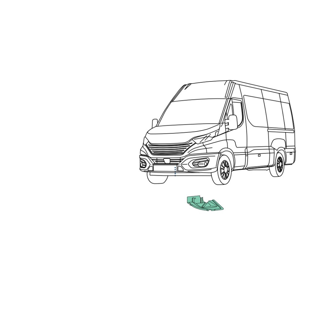 Protection pare-chocs gauche pour véhicule IVECO Daily 35C, 50C, 65C, 70C 3802209