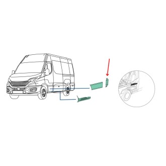 Enjoliveur de pare-choc pour porte avant droite de véhicule IVECO Daily 35C, 35S, 50C, 70C