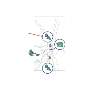 Charnière de porte pour véhicule IVECO Daily 35C, 35S, 50C, 65C, 70C.