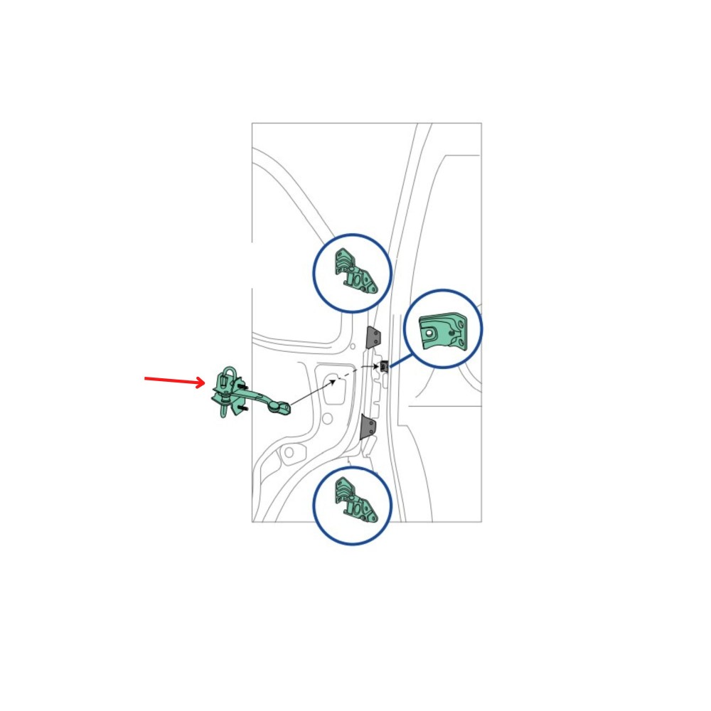 Cale-porte avant pour véhicule IVECO Daily 35C, 35S, 50C, 65C, 70C