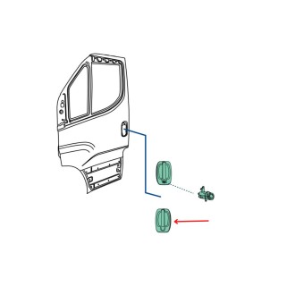 Poignée extérieure de porte avant pour véhicule IVECO Daily 35S, 35C, 50C, 70C