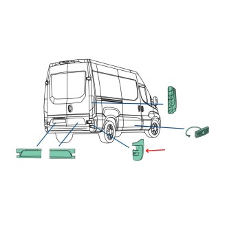 Cornière droite de pare-choc pour véhicule IVECO Daily 35C, 35S, 50C, 70C