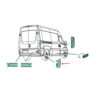 Cornière gauche de pare-choc pour véhicule IVECO Daily 35C, 35S, 50C, 70C