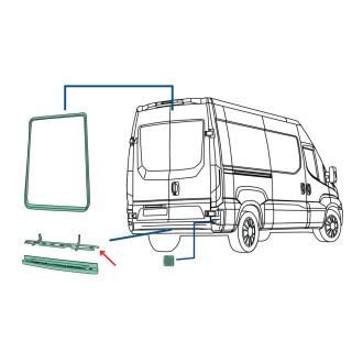 Cadre de marche-pied pour véhicule IVECO Daily 35C et 35S