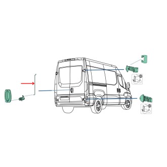 Tige serrure pour véhicule IVECO Daily