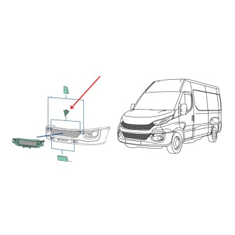 Bouchon de pare-choc droit pour véhicule IVECO Daily 35C, 35S, 50C, 70C