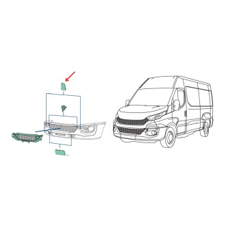 Bouchon de pare-choc droit pour véhicule IVECO Daily 35C, 35S, 50C, 70C