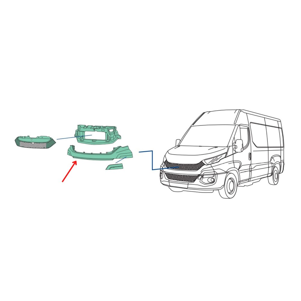 Lot De 2 Déflecteurs D'Air Avant Gris Pour IVECO Daily 1989-1999 - Anti-Turbo / In-Tempête - Made In Italy Farad