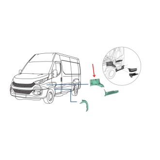 Couvercle plastique intérieur pour véhicule IVECO Daily