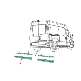 Pare-choc arrière pour véhicule IVECO Daily 35C et 35S