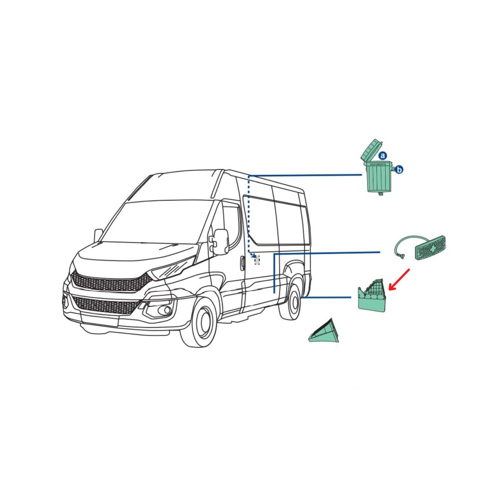 Bavette anti-nébulisateur droit pour véhicule IVECO Daily 35c et 50C