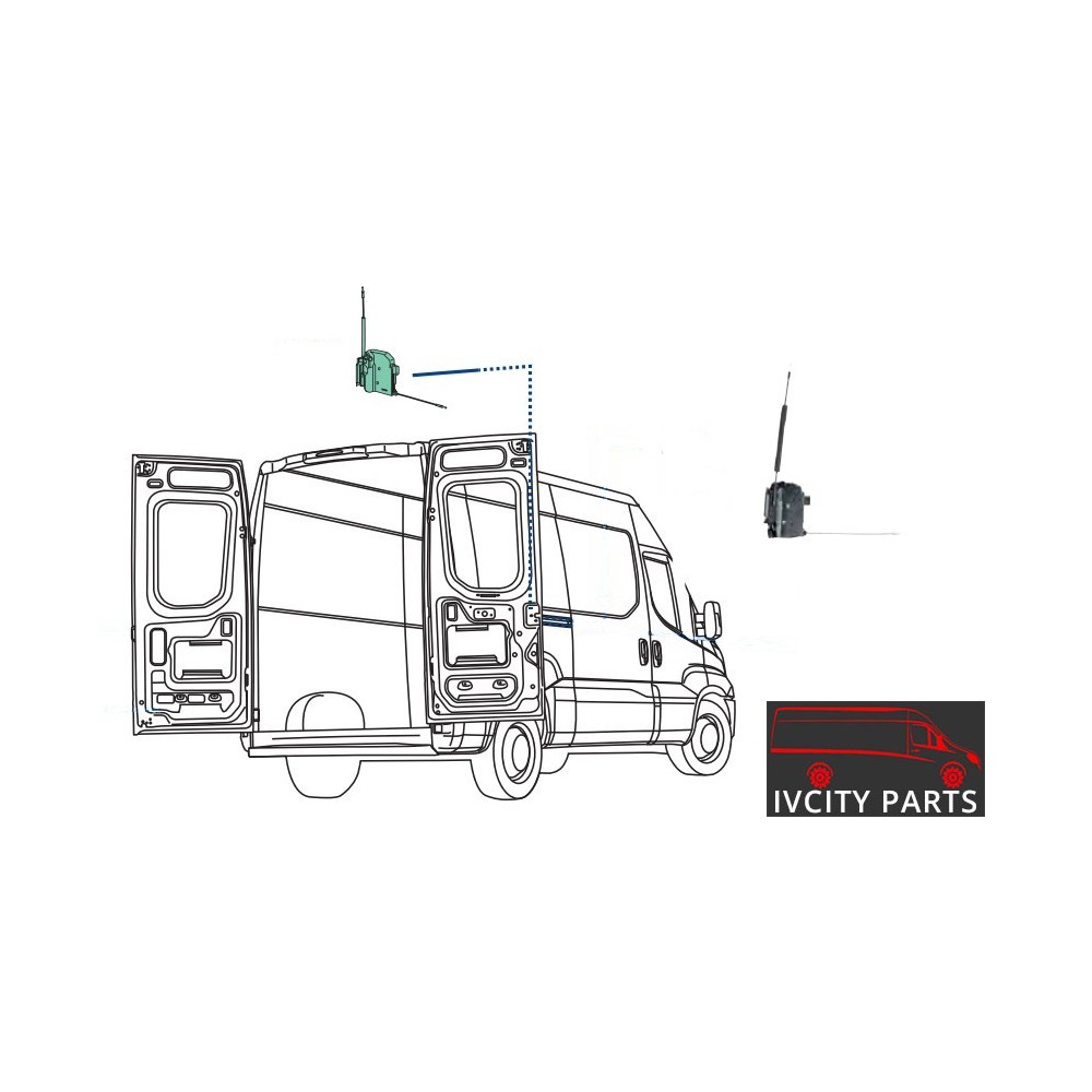 Serrure porte arrière pour véhicule IVECO daily 35C, 35S, 50C, 70C