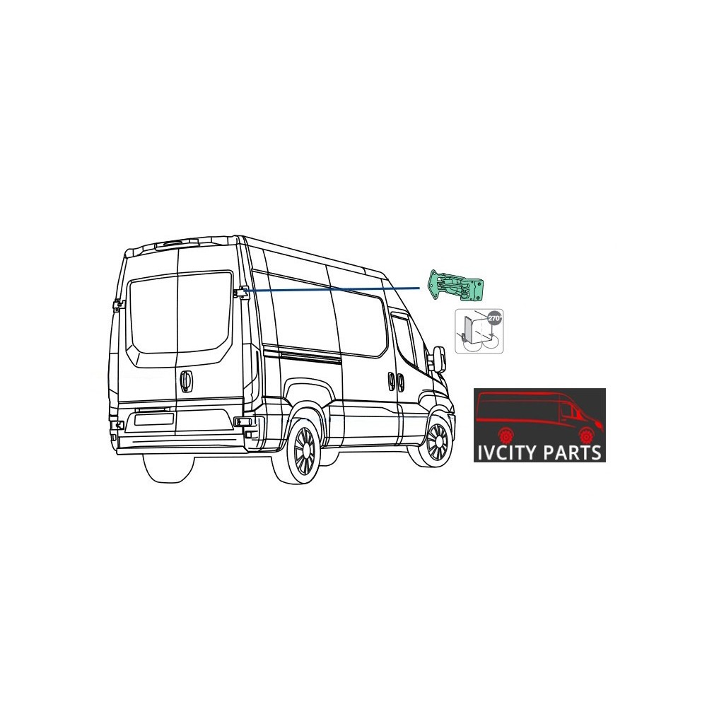 charniere de porte arriere iveco daily 35s 35c 5801528687