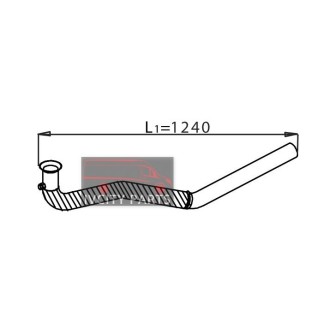 Tube d'échappement pour Iveco Daily 4x4 de 1996 à 1999.