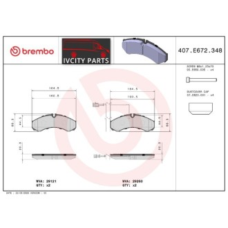 PLAQUETTES DE FREIN ARRIÈRE IVECO DAILY 35C Kit de plaquettes de frein