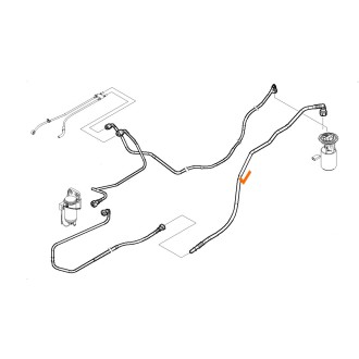 tuyau carburant jauge vers filtre